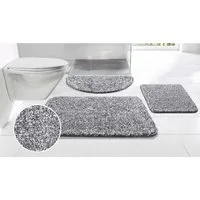 OTTO home Badematte Vanessa meliert, Badvorleger, Badezimmer Teppich, Duschvorleger, Höhe 20 mm, rutschhemmend beschichtet, strapazierfähig, Polyester, rechteckig, Badteppich, weiche Haptik, unifarben