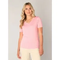 Base Level T-Shirt Yanic mit V-Ausschnitt