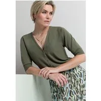 bianca Strickjacke ORIANE in modernem Feinstrick in Trendfarbe