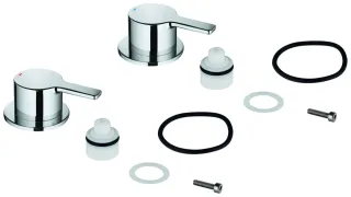 GROHE Griffpaar Lineare 48357 Markierung blau/rot chrom, 48357000 48357000