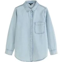 Next Langarmhemd Langärmeliges Relaxed Fit Hemd aus Denim (1-tlg)