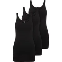 Vero Moda Tanktop Long Tank Top (3-tlg) (3 Stück) lang, elastische Baumwollqualität