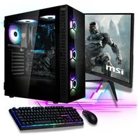 Meinpc AMD Ryzen 7 Set Gaming-PC-Komplettsystem (27", AMD Ryzen 7 5700G, AMD Radeon Graphics, 16 GB RAM, 500 GB SSD, Gamer, Gaming, RGB)