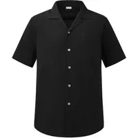 Allthemen Kurzarmhemd Herren Vintage Kubanerkragen Kurzarmhemd Freizeithemd lockerer