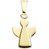 Schmuck Krone Kettenanhänger Anhänger Engel Schutzengel aus 333 Gelbgold, Gold 333