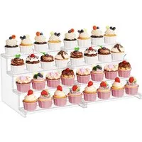 Lifewit Ablageregal Cupcake Display Ständer Kunststoffständer für Muffin Dessert donut, 2-tlg.
