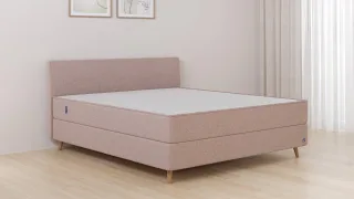BRUNO Boxspringbett Premium 240x200cm in Blush Rosa | Matratzen-Härtegrad: Links H2 / Rechts H3 | mehrfach ausgezeichnet in Design & Qualität