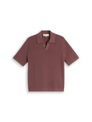 Denim Tom Tailor - Piqué Strick-Poloshirt aus Baumwolle rose taupe - Gr. - XXL