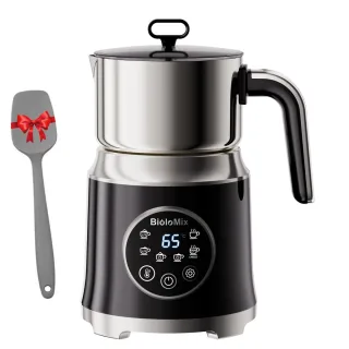 [EU Direct] BioloMix BMF202 Electric Detachable Milk Frother and Steamer 6-in-1 Automatic Hot/Cold Foam and Hot Chocolat