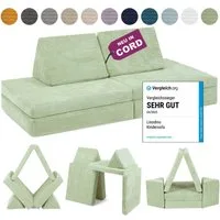 Linodino Kindersofa Spielsofa I aus Schaumstoff Bausteine I Spielcouch für Kinder, 3 Jahre Garantie