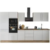 KOCHSTATION Küchenzeile Florida, Breite 340 cm, wahlweise mit E-Geräten,Softclose für Türen/Schubkästen
