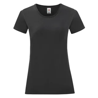 Fruit Of The Loom Womens/Ladies Iconic T-Shirt (Schwarz)