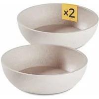 Piupet Futternapf Futternapf und Wassernapf für Hunde I Spülmaschinenfest I 1 - 1,6L, 50% Bambus, 50% PP, spülmaschinenfest, rutschfeste Unterseite