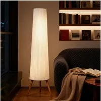 HOMCOM Stehlampe Dimmbar Stehleuchte mit Dreibein, Fußschalter, Dimmfunktion, LED fest integriert, Warmweiß, für Wohnzimmer Schlafzimmer, Weiß