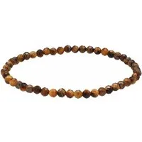 Lebensquelle Plus Armband Tigerauge, facettiertes Armband, 4 mm