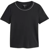 Next T-Shirt Kurzärmeliges T-Shirt mit Kettenverzierung (1-tlg)