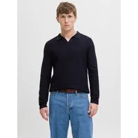 Jack & Jones Polokragenpullover JPRBLAEASTON KNIT SPLIT NECK LS SN