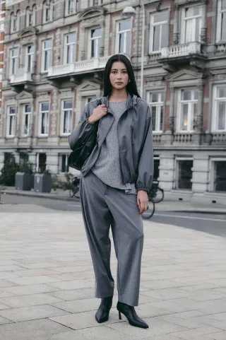Jane Lushka - Robin viscose pants dark grey - Gr. - M