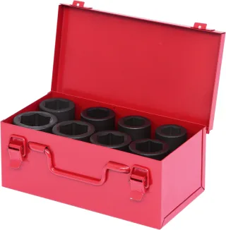 KS Tools 1" Sechskant-Kraft-Stecknuss-Satz, lang, 8-tlg - 515.0308