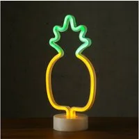 MARELIDA LED Dekoobjekt LED Neonlampe ANANAS Silhouette Dekoleuchte Batteriebetrieb stehend, gelb