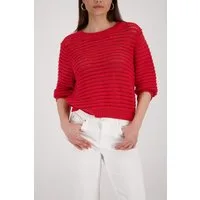 Monari Ajourpullover Pullover Basic Ajour Regular fit mit Ajour-Strick