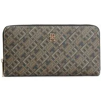 Tommy Hilfiger Geldbörse TH ICON LRG ZA MONO PRINT, Damen Geldbeutel, Portemonnaie mit TH-Alloverdruck