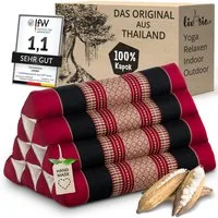 livasia Keilkissen Dreieckskissen (Classic) - 30x50x30cm, Kapok, vegan, handgefertigt