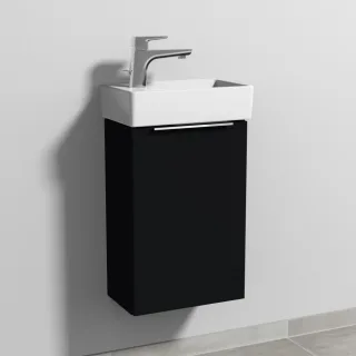 Sanipa 3way Waschtischunterbau zu Villeroy & Boch Avento Waschtisch mit 1 Tür, Schwarz-Matt UF62708