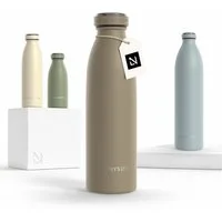 LARS NYSØM Thermoflasche Ren, Isolierflasche mit Vakuum Isolierung: 12h heiß / 24h kühl