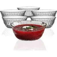 LAV Dessertschale Alinda Glasschalen - 215 ml (7 1/4 oz), Glas, (6er-Set, 6-tlg), Facettenschliff, ideal für Desserts, Dips, Snacks