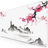 Titanwolf Gaming Mauspad XXL Speed Mousepad 900 x 400 x 3 mm, Schreibtischauflage, abwaschbar, rutschfeste Rückseite, Geschwindigkeit & Präzision, Ink Sakura