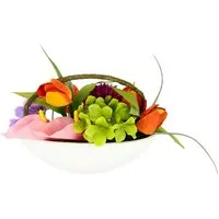 Gestecke Tulpe, Calla, Hortensie, Gerbera, OTTO home, Höhe 16 cm, In Schale, Kunstblume, Seidenblume
