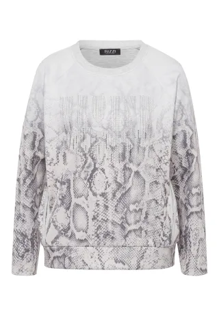 tuzzi - Sweatshirt ICY EDGE mit Glanz-Schriftzug ecru/grey/anthra - Gr. - 40