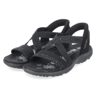 Skechers Slip-Sandalen SUMMER SPARKLE - Gr. 37 - Schwarz - Textil & Synthetik
