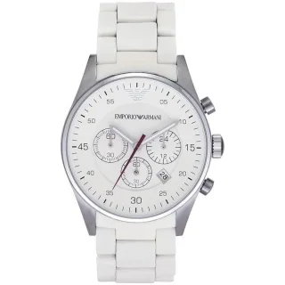 Emporio Armani AR5859 Herrenuhr Tazio Weiß