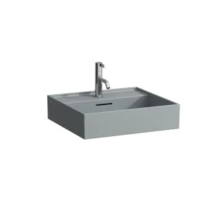 LAUFEN Waschtisch Kartell · LAUFEN 460x500x145, 1 Hahnloch, mit Überlauf, graphit matt H8103327581041