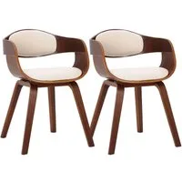 CLP Esszimmerstuhl Kingston Kunstleder (2er Set), Holzgestell