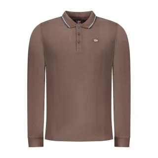 Norwegen 1963 Marrone Baumwolle Herren Poloshirt