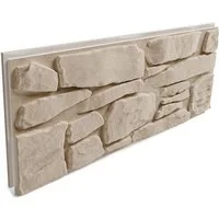 Hexim Wanddekoobjekt FP110 (Fassadenpaneele 1 Stück 121x50cm EPS Styropor Acrylbeschichtung Steinoptik Weiß - 3D Fassadenverkleidungen Innen- & Außenbereich UV-beständig für Hausfassaden (0,61m² FP110)