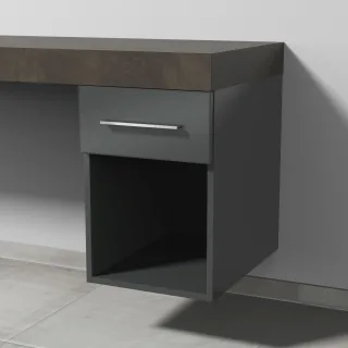 Sanipa Anbau-/Solitärschrank 2morrow (G2351) 510x350x520 Anthrazit-Glanz, G235179 G235179