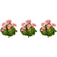 Kunstblume Minigeranie Geranie, Creativ green, Höhe 24 cm
