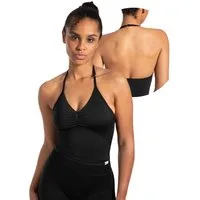 Smilodox Tanktop Malena, Crop Neckholder Sporttop, Ringdetails, Rückenfrei Tanktop nahtlos figurbetont, Sport Freizeit Yoga stylische Looks
