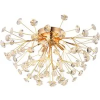 GLOBO LIGHTING Deckenleuchte KATRINA, LED fest integriert, Warmweiß, Deckenlampe Wohnzimmer-Leuchte Schlafzimmer-Leuchte Flur Küche