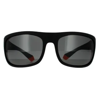 Polaroid Wrap Mens Schwarz Orange Grau Polarisierte Sonnenbrille