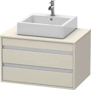 Duravit Ketho Konsolenwaschtischunterbau wandhängend Taupe Matt 800x550x496 mm - KT665409191 KT665409191