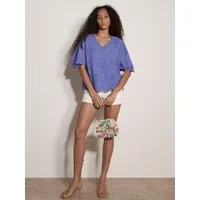 Apricot Spitzentop Spitzentop (1-tlg) mit Stickereien