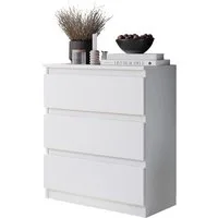 Furnica Kommode GABRIEL mit 3 Schubladen H72cm B60cm T33cm