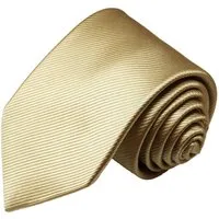 Paul Malone Krawatte Designer Seidenkrawatte Herren Schlips modern uni Schmal (6cm), gold 804