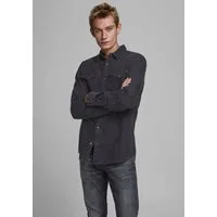 Jack & Jones Jeanshemd JJESHERIDAN im Workwear-Stil mit robuster Baumwollqualität unifarben, modisch, slim fit, Baumwolle, Hemdkragen