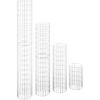 vidaXL Hochbeet Gabionen-Hochbeete 4 Stk. Rund Ø30x50/100/150/200 cm (1 St)